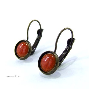 Kicsi narancssárga tűzzománc fülbevaló -  - Meska.hu