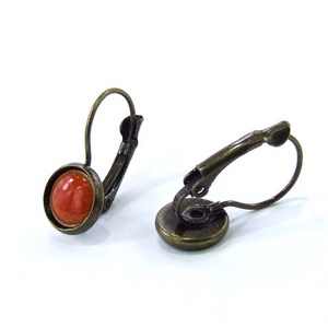 Kicsi narancssárga tűzzománc fülbevaló -  - Meska.hu