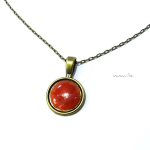 Kis narancs tűzzománc nyaklánc -  - Meska.hu