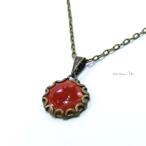 Narancs tűzzománc nyaklánc, , Ékszerkészítés, Tűzzománc, MESKA