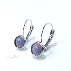 Kicsi levendulakék tűzzománc fülbevaló - ékszer - fülbevaló - lógó fülbevaló - Meska.hu