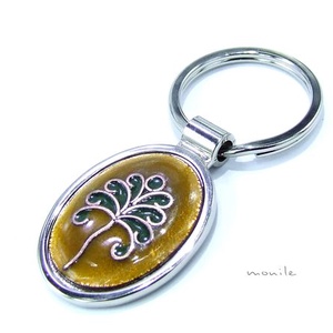 Életfa tűzzománc kulcstartó (mustársárga-zöld), Táska & Tok, Kulcstartó & Táskadísz, Kulcstartó, Ékszerkészítés, Tűzzománc, MESKA