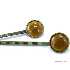 Mustársárga tűzzománc hajcsat, Ruha & Divat, Hajdísz & Hajcsat, Hajcsat & Hajtű, Ékszerkészítés, Tűzzománc, MESKA