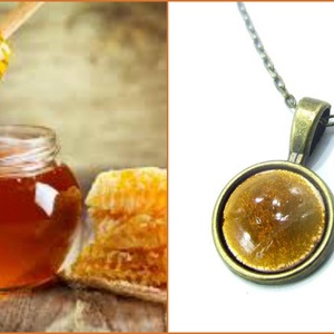 Kis mustársárga tűzzománc nyaklánc - ékszer - nyaklánc - medálos nyaklánc - Meska.hu