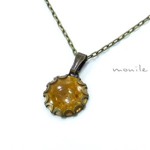 Mustársárga tűzzománc nyaklánc, Ékszer, Nyaklánc, Medálos nyaklánc, Ékszerkészítés, Tűzzománc, MESKA