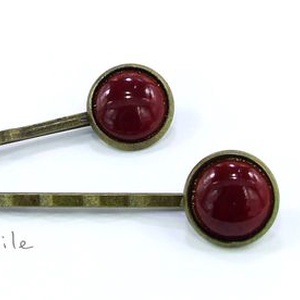 Bordó tűzzománc hajcsat -  - Meska.hu