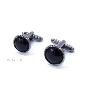 Mandzsettagomb - fekete tűzzománc, Ékszer, Mandzsettagomb, Ékszerkészítés, Tűzzománc, MESKA