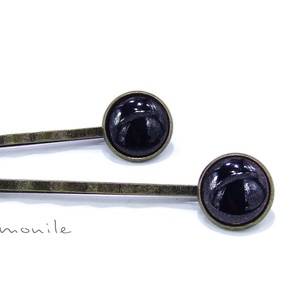 Fekete tűzzománc hajcsat, Ruha & Divat, Hajdísz & Hajcsat, Hajcsat & Hajtű, Ékszerkészítés, Tűzzománc, MESKA