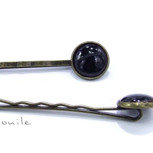 Fekete tűzzománc hajcsat - ruha & divat - hajdísz & hajcsat - hajcsat & hajtű - Meska.hu