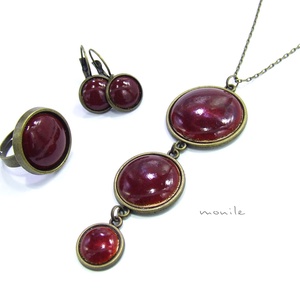 Bordó tűzzománc nyaklánc -  - Meska.hu