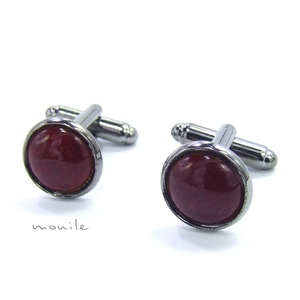 Mandzsettagomb - bordó tűzzománc -  - Meska.hu