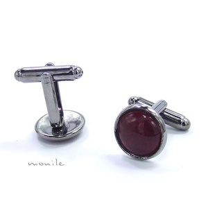 Mandzsettagomb - bordó tűzzománc, , Ékszerkészítés, Tűzzománc, MESKA