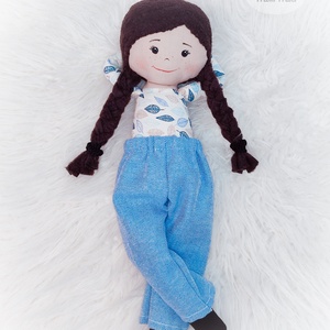 Textil hajú öltöztetős baba  - játék & sport - baba & babaház - öltöztethető baba - Meska.hu