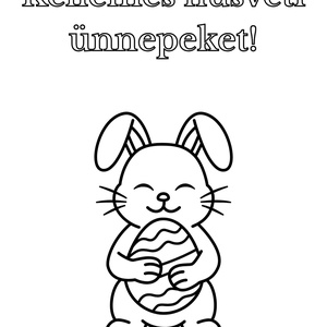 Letölthető, nyomtatható színező - Húsvét 02 - Meska.hu