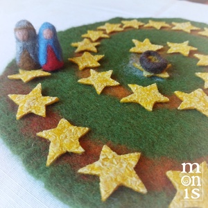 Adventi öröknaptár, Karácsony, Adventi díszek, Adventi asztaldísz, Nemezelés, MESKA