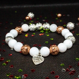 Tejkvarcból készült ásványkarkötő, Ékszer, Karkötő, Gyöngyös karkötő, Mindenmás, MESKA