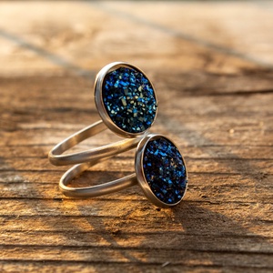 Cabochon gyűrűk - ékszer - gyűrű - üveglencsés gyűrű - Meska.hu
