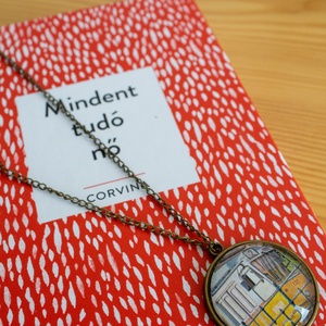 2-es villamosos üveglencsés nyaklánc - ékszer - nyaklánc - medál - Meska.hu