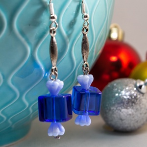 Szaloncukor fülbevaló - Meska.hu