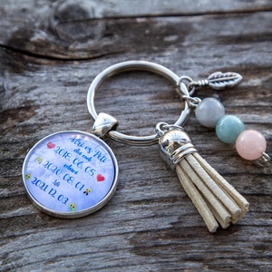 Kulcstartó fontos  dátumaitokkal, Táska & Tok, Kulcstartó & Táskadísz, Kulcstartó, Ékszerkészítés, Papírművészet, MESKA