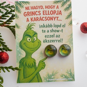Grincs fülbevaló ajándékkártyával - Meska.hu