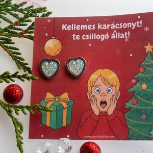 Boldog karácsonyt, Te csillogó állat!, Ékszer, Fülbevaló, Pötty fülbevaló, Ékszerkészítés, MESKA