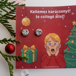 Boldog karácsonyt, Te csillogó állat! - ékszer - fülbevaló - pötty fülbevaló - Meska.hu