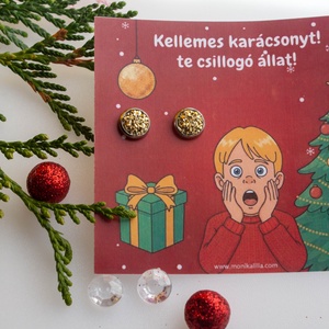 Boldog karácsonyt, Te csillogó állat! - ékszer - fülbevaló - pötty fülbevaló - Meska.hu