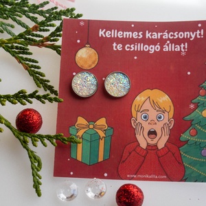 Boldog karácsonyt, Te csillogó állat! - ékszer - fülbevaló - pötty fülbevaló - Meska.hu