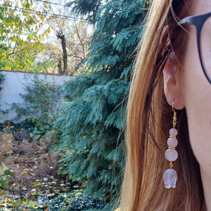 Lélekvirág  - ékszer - fülbevaló - lógó fülbevaló - Meska.hu