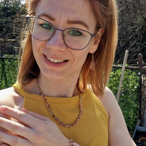 Rózsaszél szett, Ékszer, Karkötő, Gyöngyös karkötő, Gyöngyfűzés, gyöngyhímzés, MESKA