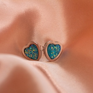 Szivecskés fülbevalók - Meska.hu