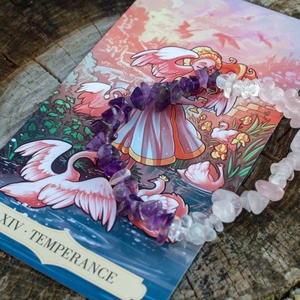 Júliusi tarot karkötő - A mértékletesség - ékszer - karkötő - ásványkarkötő - Meska.hu