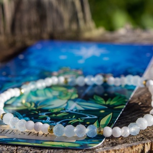 Júniusi tarot karkötő - A csillag - ékszer - karkötő - ásványkarkötő - Meska.hu