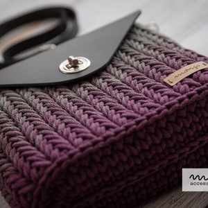 'Fiona' horgolt crossbody táska - táska & tok - kézitáska & válltáska - vállon átvethető táska - Meska.hu