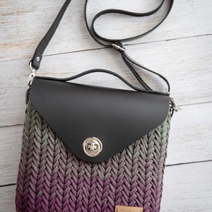 'Fiona' horgolt crossbody táska - táska & tok - kézitáska & válltáska - vállon átvethető táska - Meska.hu