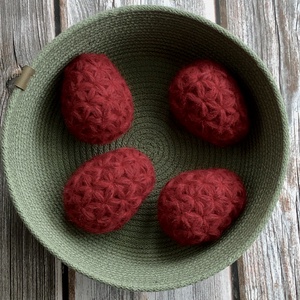 Horgolt húsvéti tojás, Ünnepi díszek, dekorációk, Húsvéti díszek és dekorációk, Húsvéti tojás, hímestojás, Horgolás, MESKA