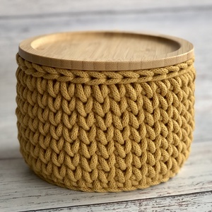 'Naomi' horgolt tároló - otthon & életmód - tárolás & rendszerezés - tárolókosár - Meska.hu