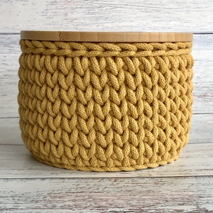 'Naomi' horgolt tároló - otthon & életmód - tárolás & rendszerezés - tárolókosár - Meska.hu