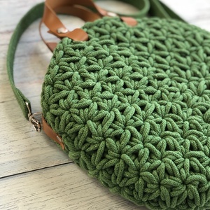 'Bella' horgolt kézi- és crossbody táska - táska & tok - kézitáska & válltáska - vállon átvethető táska - Meska.hu