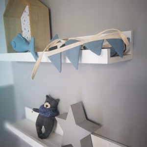 Zászlófüzér, Textil Girland Dekoráció, Babaszoba Dekor, MINI Háromszög Zászló - otthon & életmód - dekoráció - fali és függő dekoráció - girland, zászlófűzér - Meska.hu