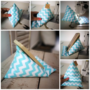 Mini babzsák - telefon/tablet tartó és könyvtámasz, választható színek - otthon & életmód - tárolás & rendszerezés - íróasztali tároló - Meska.hu