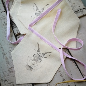 Tavaszi natúr kézműves girland, füzér  - otthon & életmód - dekoráció - fali és függő dekoráció - girland, zászlófűzér - Meska.hu