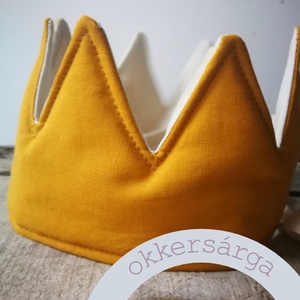 Textil korona, fejdísz - okkersárga, Játék & Sport, Szerepjáték, Varrás, MESKA