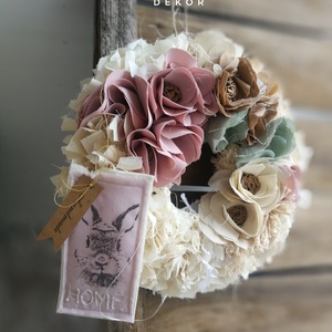 Tavaszi pasztell boho dekoráció - 26 cm - otthon & életmód - dekoráció - ajtó- és ablak dekoráció - ajtódísz & kopogtató - Meska.hu