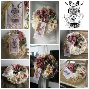 Tavaszi pasztell boho dekoráció - 26 cm - otthon & életmód - dekoráció - ajtó- és ablak dekoráció - ajtódísz & kopogtató - Meska.hu