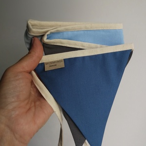 Zászlófüzér, Textil Girland Dekoráció, Babaszoba Dekor, Háromszög Zászló - otthon & életmód - dekoráció - fali és függő dekoráció - függődísz - Meska.hu