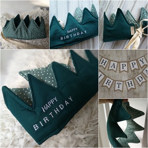 AKCIÓS Textil korona, fejdísz - Happy Birthday - játék & sport - szerepjáték - Meska.hu