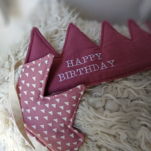 AKCIÓS Textil korona, fejdísz - Happy Birthday - játék & sport - szerepjáték - Meska.hu