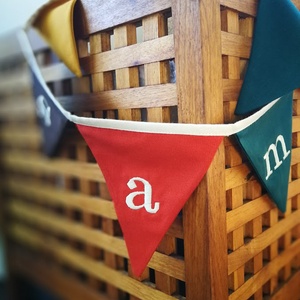 Zászlófüzér, Textil Girland Dekoráció - egyedi rendelés - otthon & életmód - babaszoba, gyerekszoba - babaszoba, gyerekszoba - Meska.hu